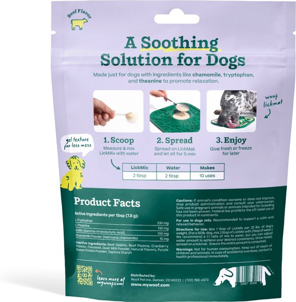 Woof LickMix Calming Beef Flavor Dog Treat Mix
