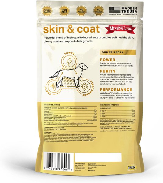 The Missing Link Skin & Coat Powder Supplement for Dogs