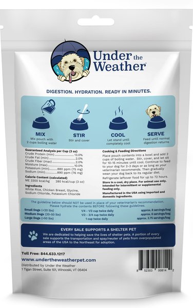 Under the Weather Chicken & Rice Freeze-Dried Bland Diet For Dogs