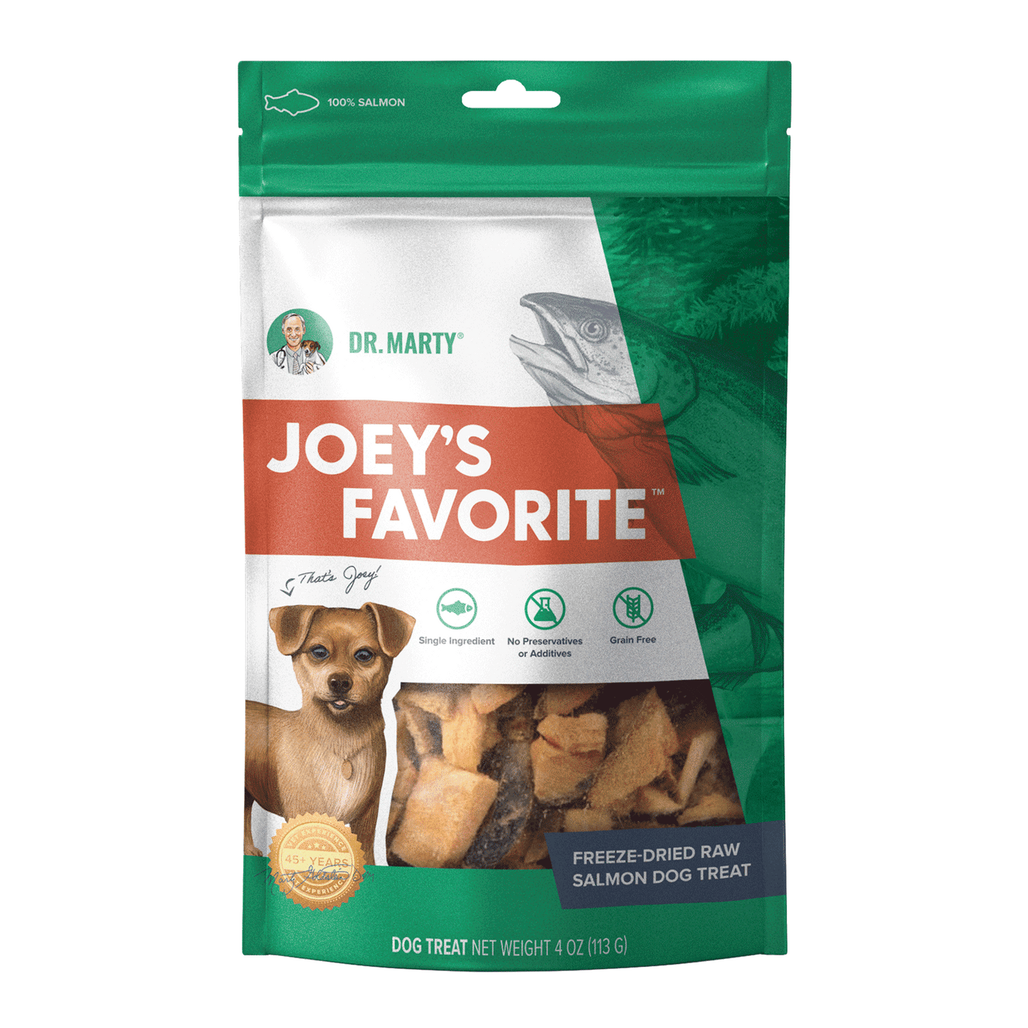 DR. MARTY Joey’s Favorite Freeze Dried Raw Salmon Dog Treats