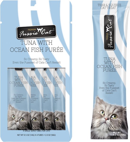 Fussie Cat Tuna with Ocean Fish Puree Lickable Cat Treats
