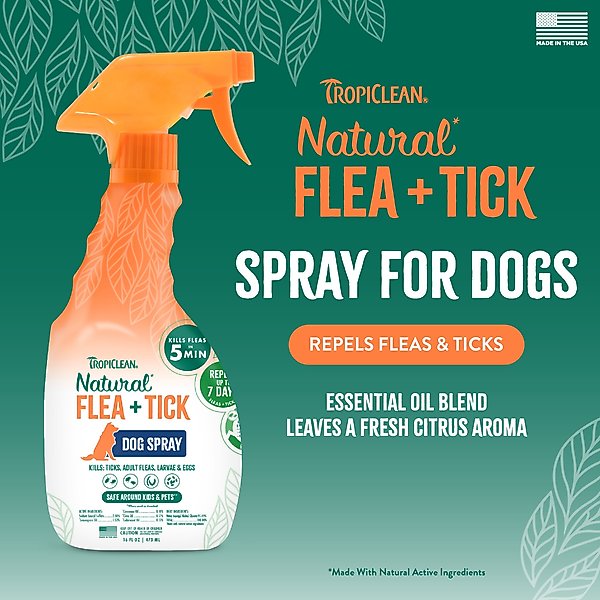 TropiClean Natural Flea & Tick Dog + Home Spray