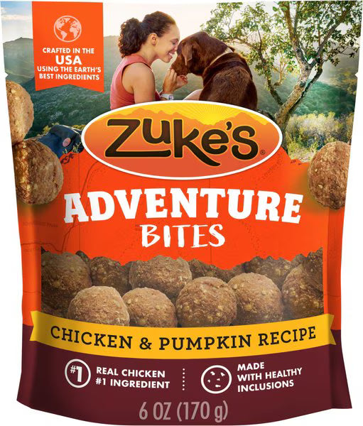 Zuke's Adventure Bites Chicken & Pumpkin Recipe Soft & Chewy Dog Treats