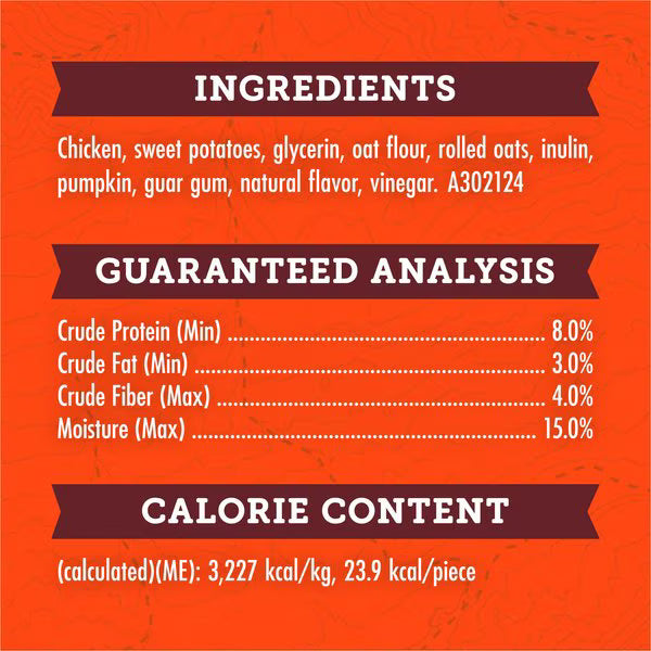 Zuke's Adventure Bites Chicken & Pumpkin Recipe Soft & Chewy Dog Treats