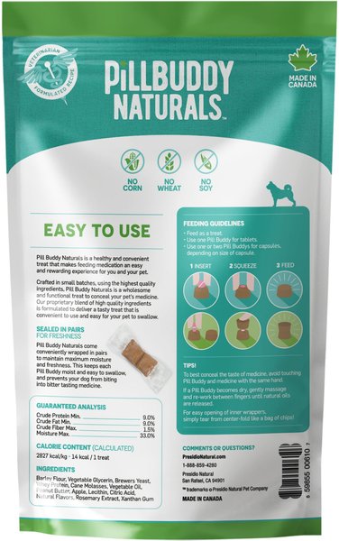Complete Natural Nutrition Pill Buddy Naturals Peanut Butter & Apple Soft & Chewy Dog Treats