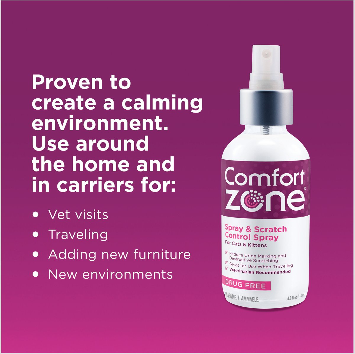 Comfort Zone Spray & Scratch Control Calming Spray for Cats