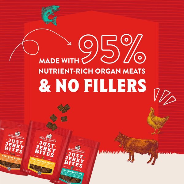 Stella & Chewy's Just Jerky Bites Real Chicken Recipe Grain-Free Dog Treats