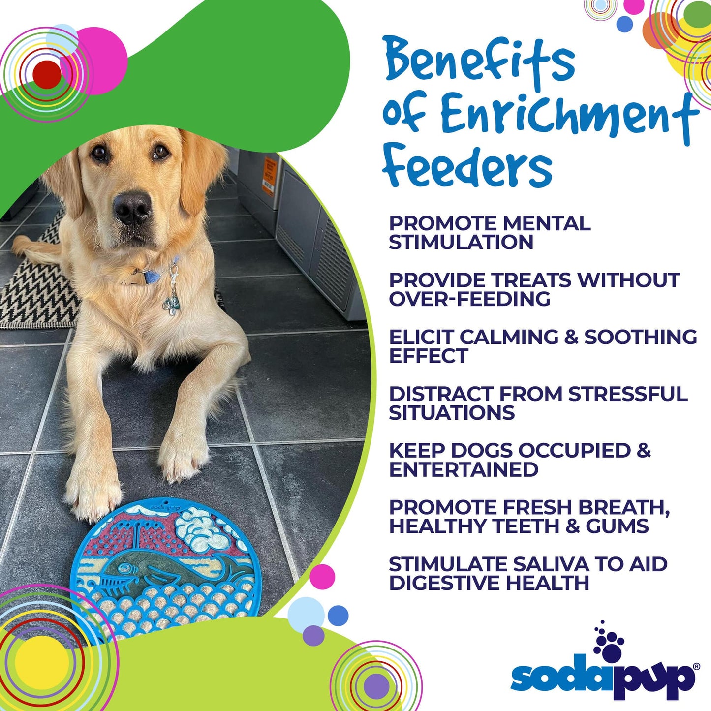 SodaPup Blue Whale Design eMat Enrichment Lick Mat With Suction Cups for Dogs