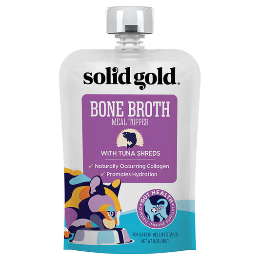 Solid Gold Bone Broth Tuna Shreds Grain-Free Wet Cat Food Topper