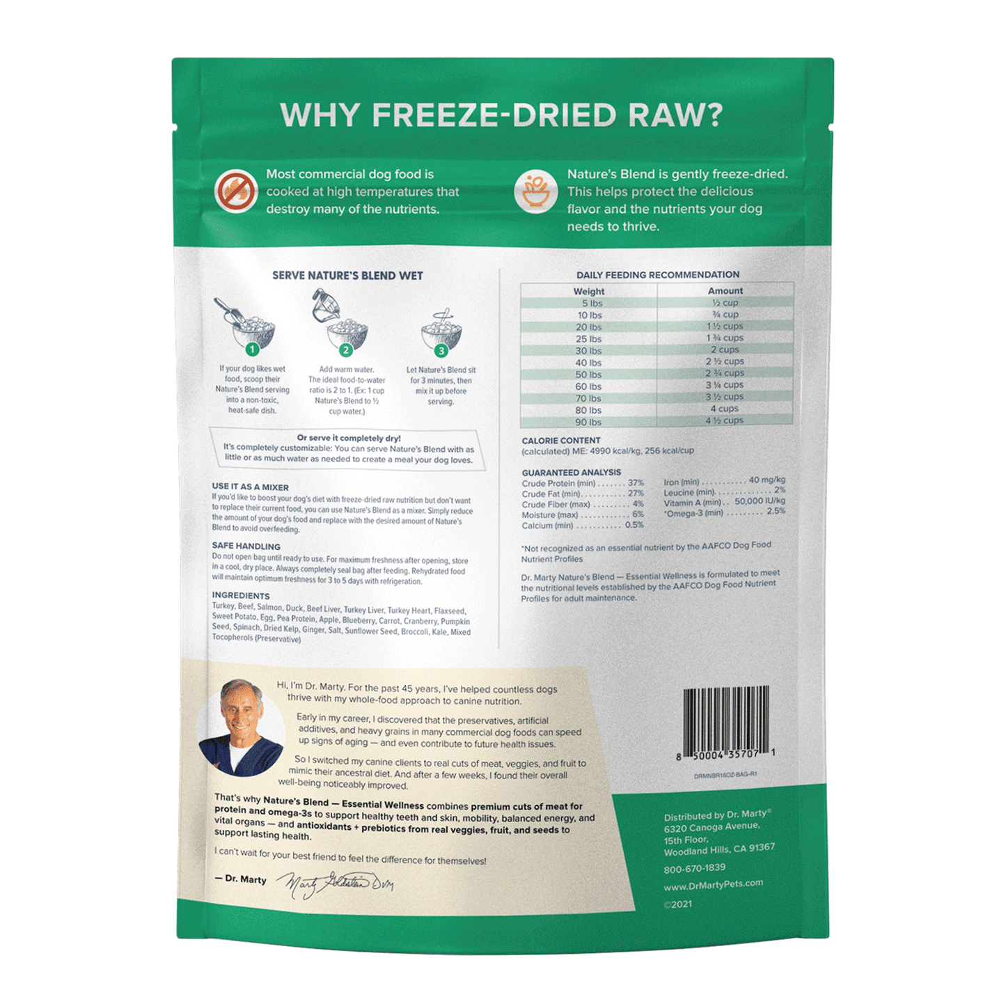 DR. MARTY Nature’s Blend Essential Wellness Freeze Dried Raw Dog Food