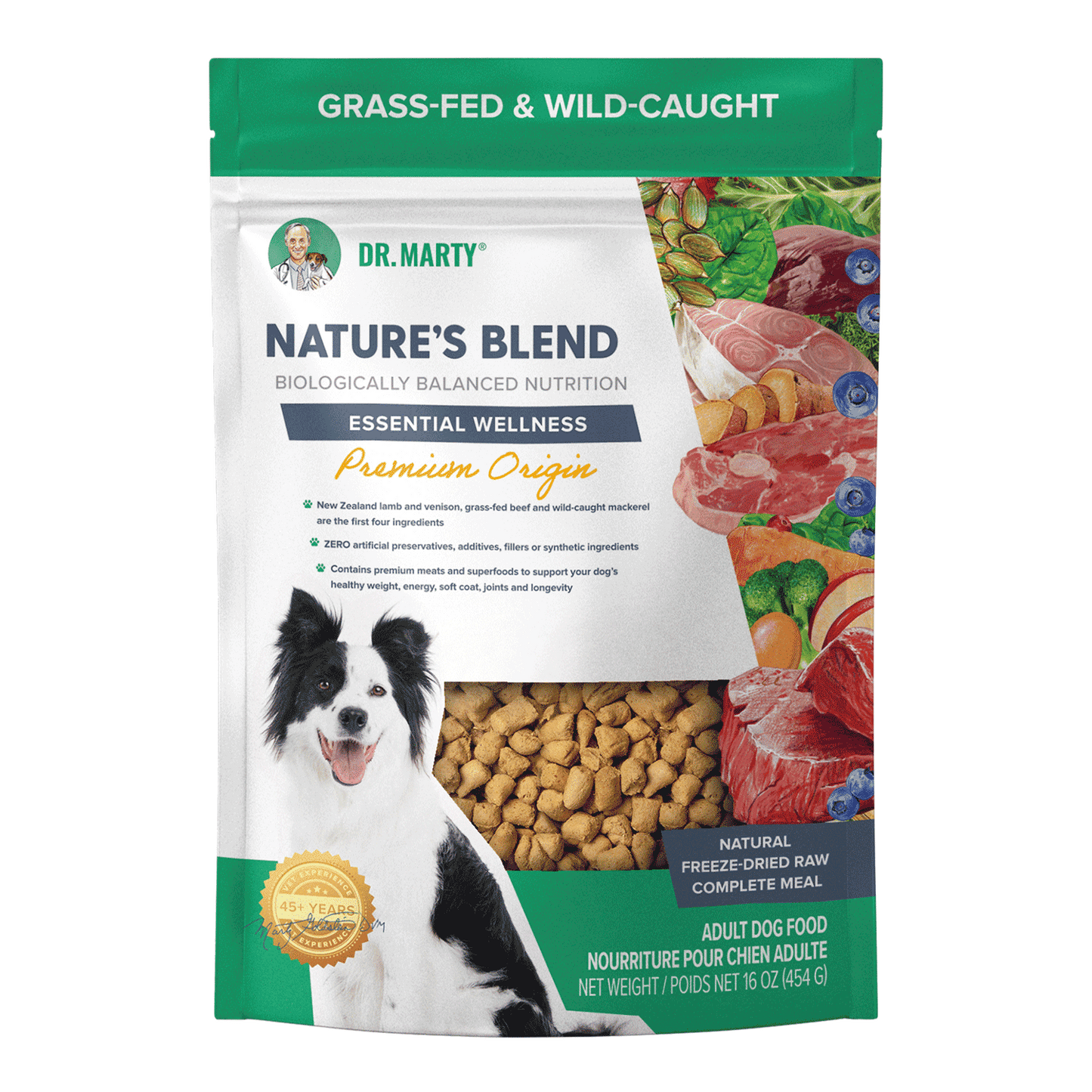 DR. MARTY Nature’s Blend Essential Wellness Premium Origin Freeze Dried Raw Dog Food