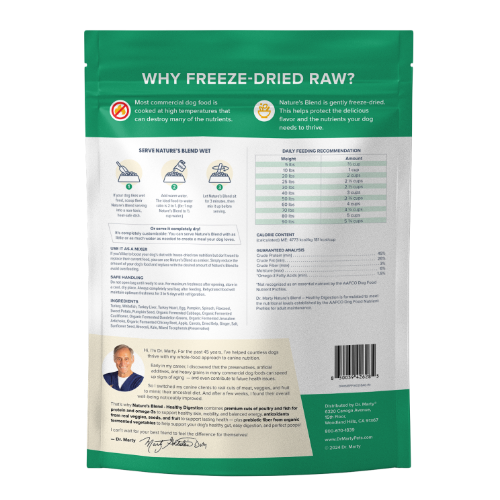 DR. MARTY Nature’s Blend Healthy Digestion Freeze Dried Raw Dog Food