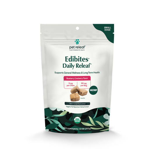 Pet Releaf Daily Releaf Edibites Blueberry & Cranberry Flavor for Small Dogs