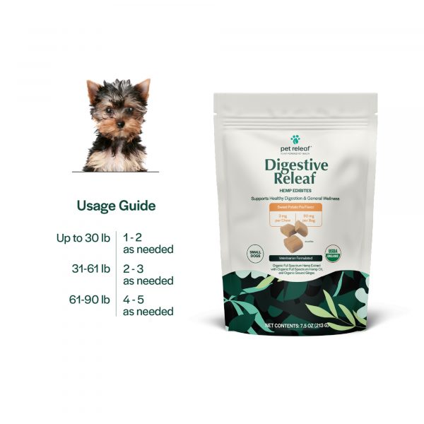 Pet Releaf Digestive Releaf Edibites Sweet Potato Pie Flavor for Small Dogs