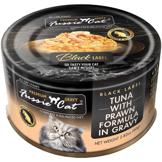 Fussie Cat Tuna with Prawns in Gravy Canned Cat Food