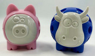 Lightning Dog Random Rollers Pink Piggy Treat Dispensing Dog Toy