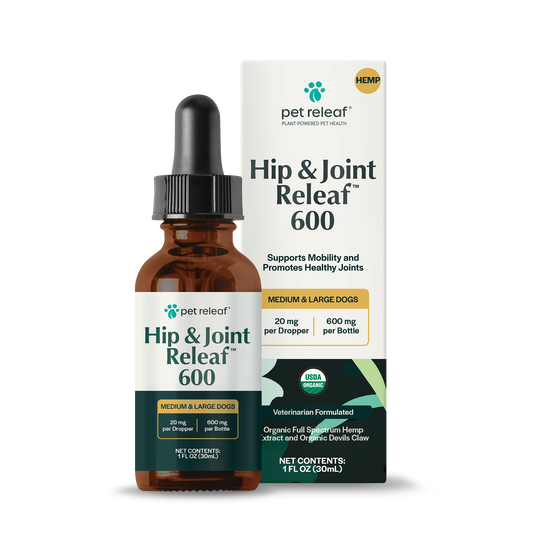 Pet Releaf Hip & Joint Releaf 600mg Hemp Oil for Dogs