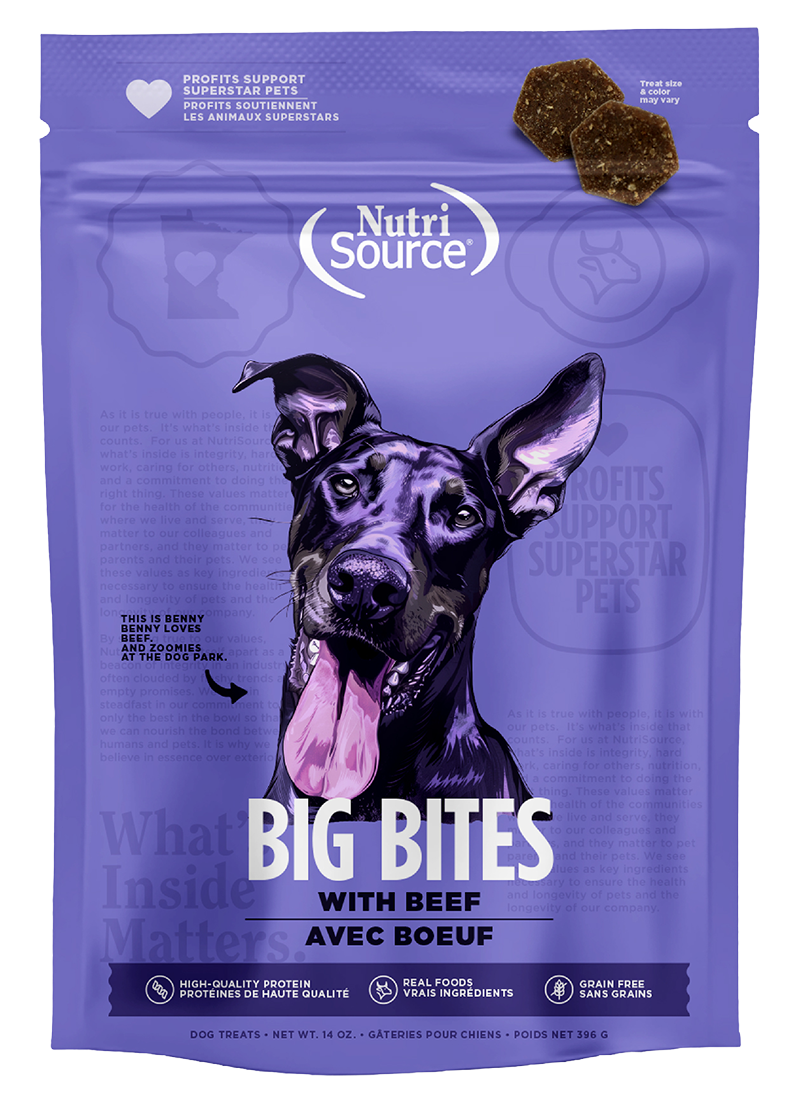 NutriSource Big Bites Grain Free Beef Dog Treats