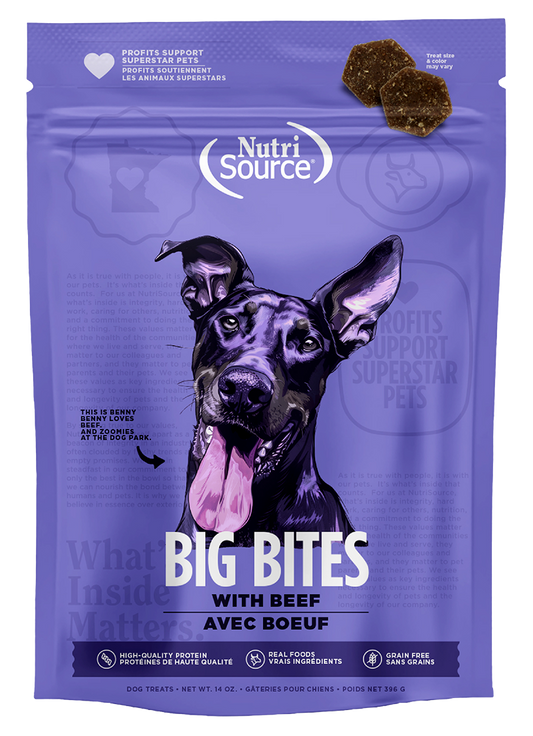 NutriSource Big Bites Grain Free Beef Dog Treats