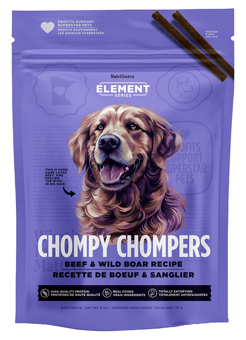 NutriSource Element Series Chompy Chompers Beef & Wild Boar Dog Treats