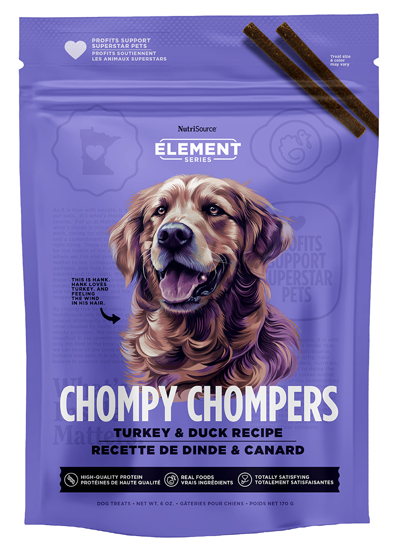 NutriSource Element Series Chompy Chompers Turkey & Duck Dog Treats