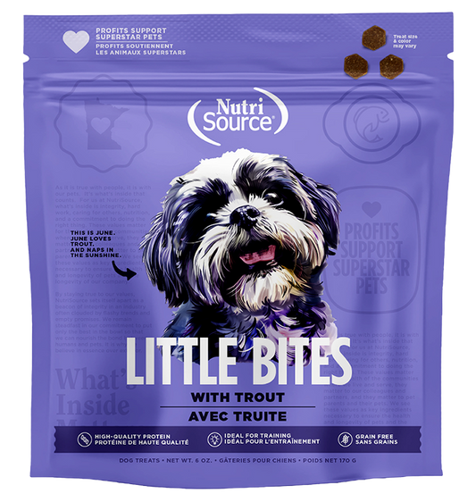 NutriSource Little Bites Grain Free Trout Dog Treats