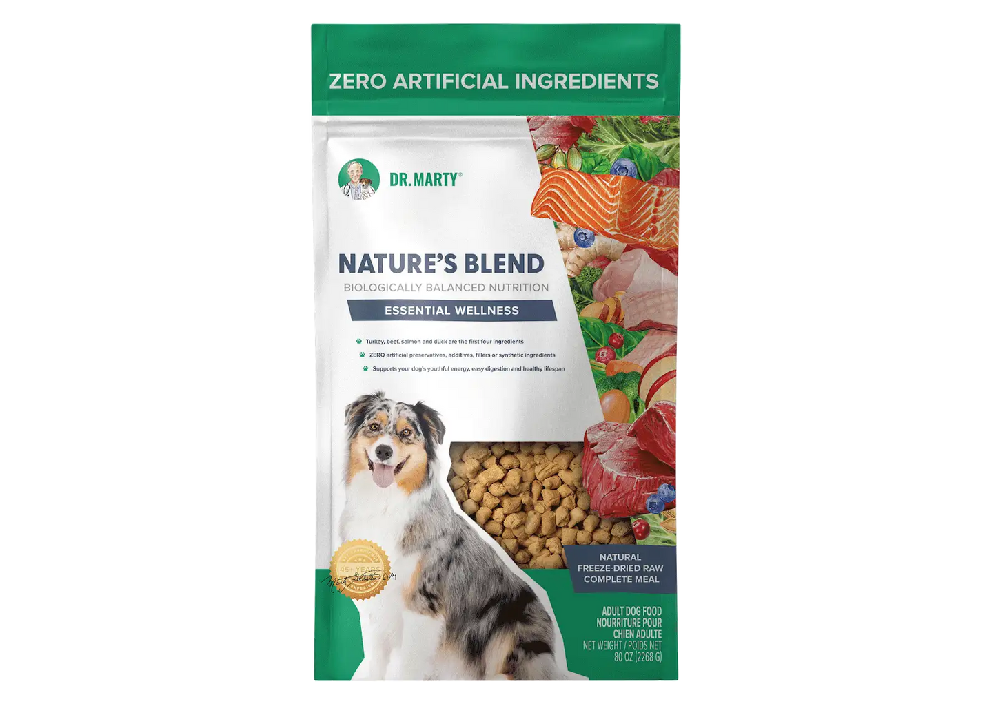 DR. MARTY Nature’s Blend Essential Wellness Freeze Dried Raw Dog Food