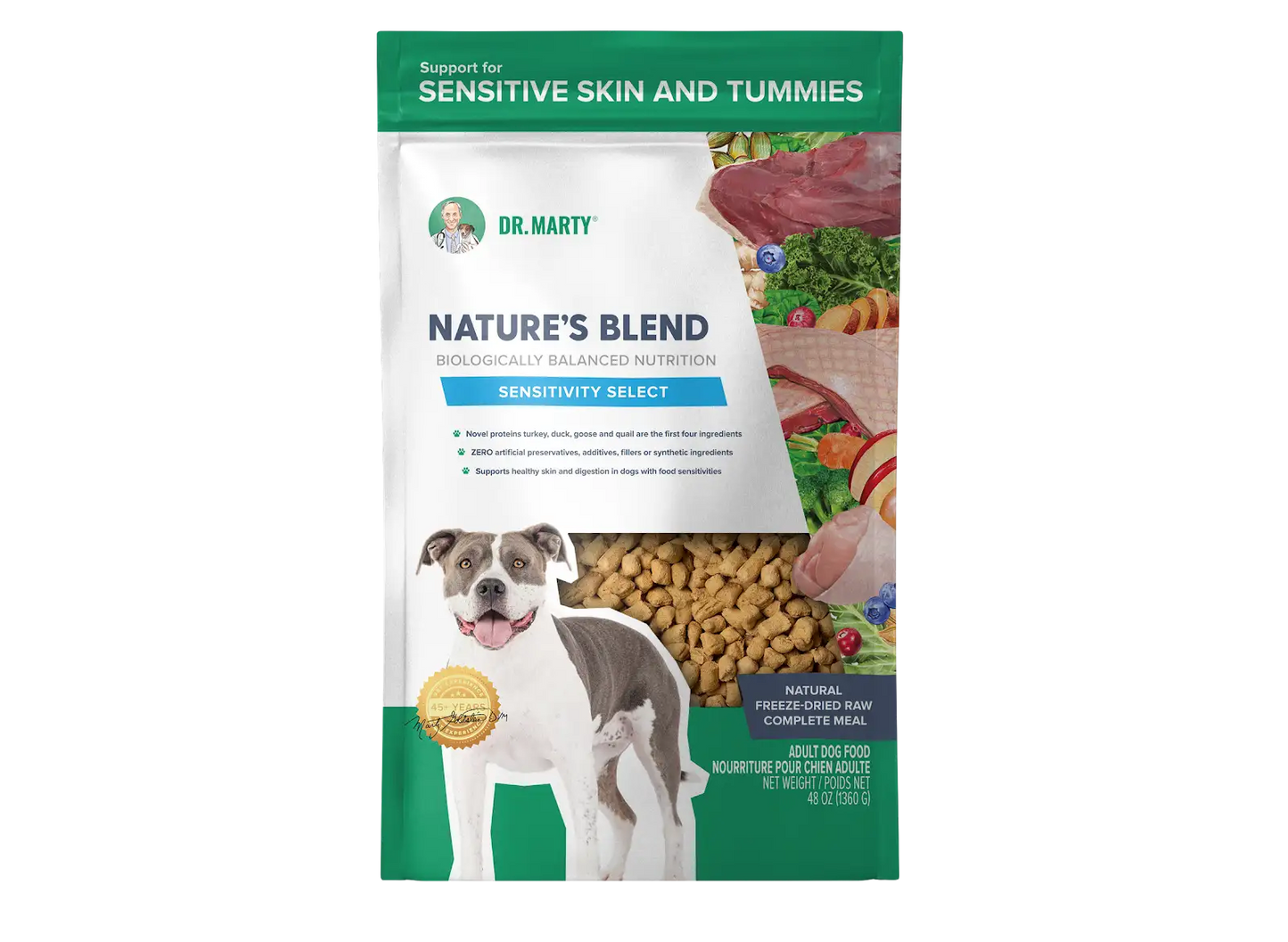 DR. MARTY Nature’s Blend Sensitivity Select Freeze Dried Raw Dog Food
