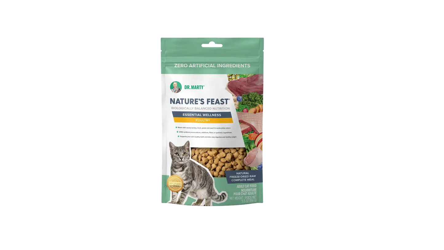 DR. MARTY Nature’s Feast Essential Wellness Poultry Freeze Dried Raw Cat Food