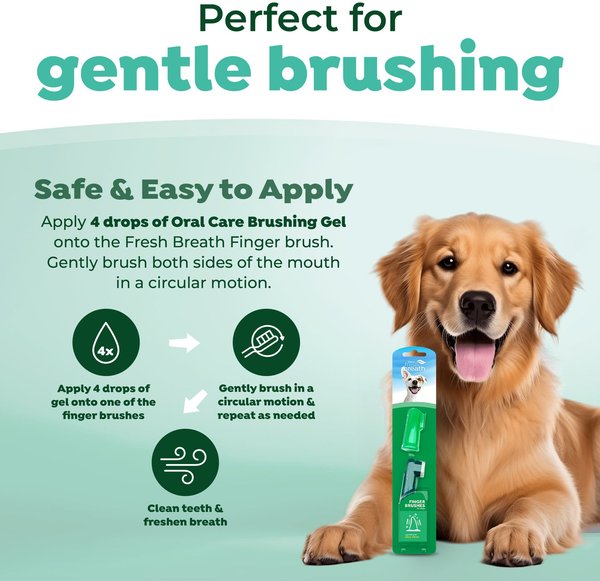 TropiClean Fresh Breath Finger Brush Dog Toothbrushes