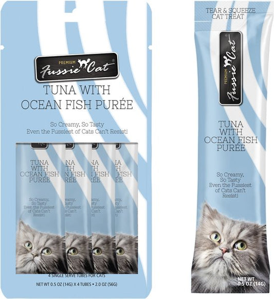 Fussie Cat Tuna with Ocean Fish Puree Lickable Cat Treats