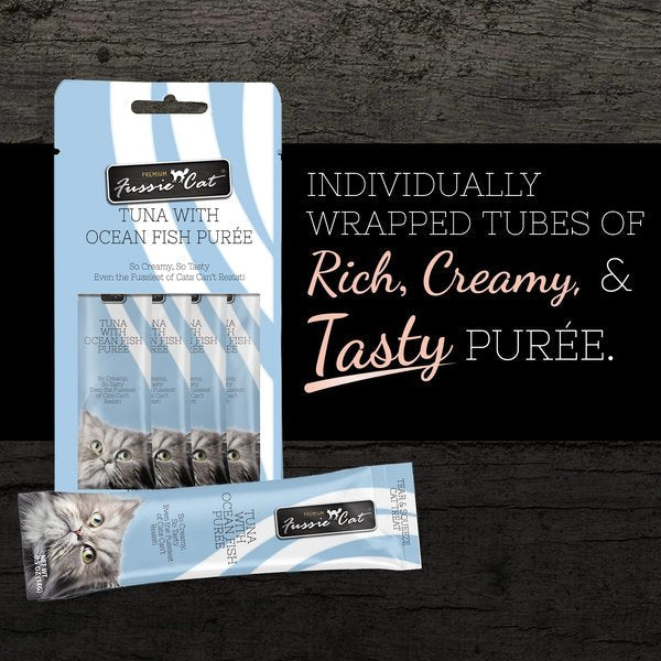 Fussie Cat Tuna with Ocean Fish Puree Lickable Cat Treats