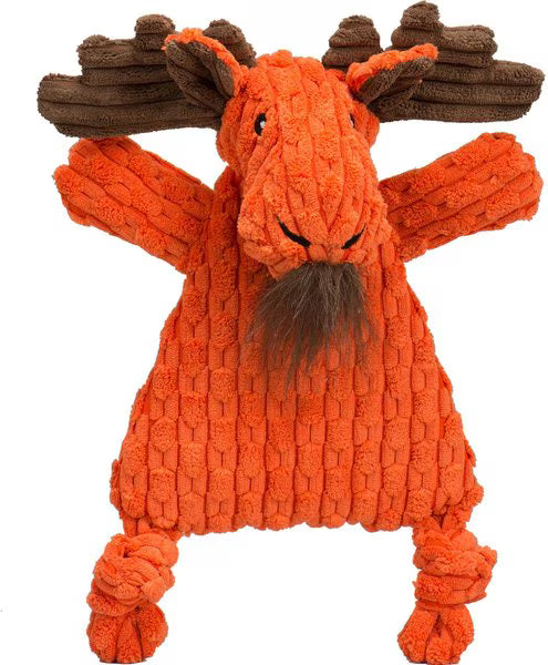 HuggleHounds Morris Moose HuggleFlatties Plush Dog Toy
