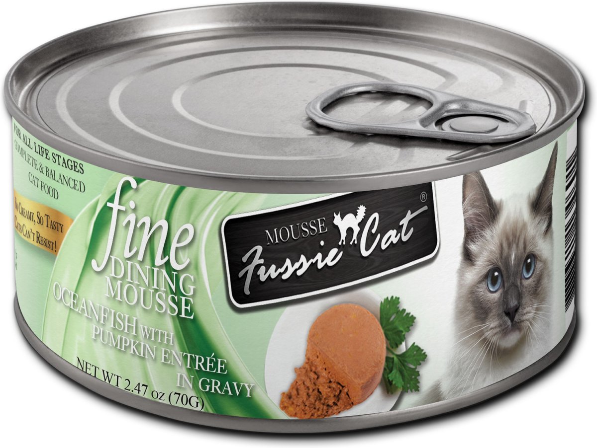 Fussie Cat Fine Dining Mousse Oceanfish with Pumpkin Entree Canned Cat Food