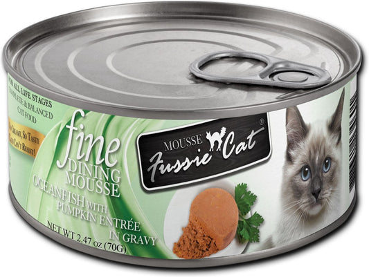 Fussie Cat Fine Dining Mousse Oceanfish with Pumpkin Entree Canned Cat Food