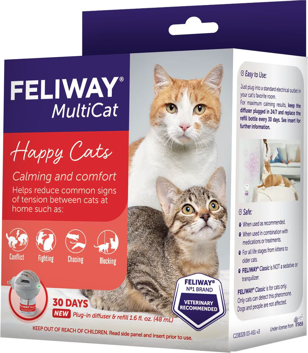 Feliway MultiCat 30 Day Starter Kit Calming Diffuser for Cats