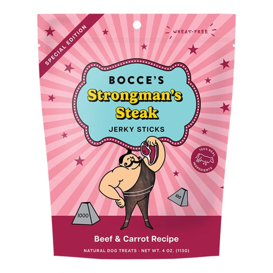 Bocce's Bakery Strongman's Steak Jerky Dog Treats